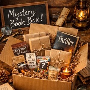Mystery Book Box – Up to 5 lbs of Books + Cozy Surprises 📚